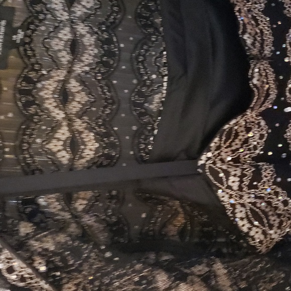 Tee strap jeweled sequence dress with jacket - Picture 3 of 4